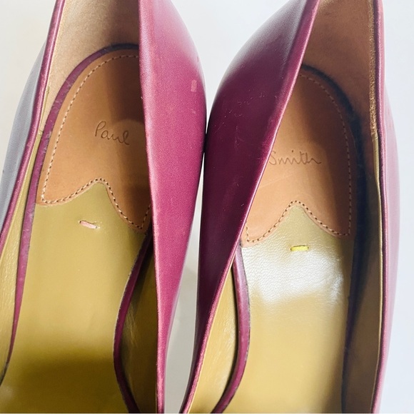 Paul Smith 4” pump heels in burgundy NEW